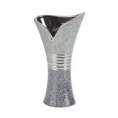 Wazon Dekoracyjny Neli 16x8x30cm Srebrny