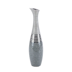 Wazon Dekoracyjny Neli 10x41cm Srebrny