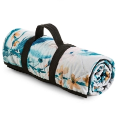 Koc Pled Narzuta Piknikowa 130x145cm Biała elegancka do salonu pokoju