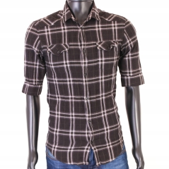 *U Allsaints Mens Shirt Short Sleeve Checks size XS
