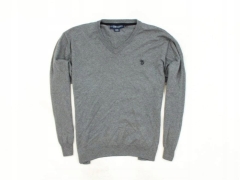 *G U.S. Polo Assn. Mens Sweater V-Neck Grey XL