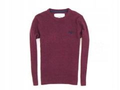 *K Superdry Mens Sweater Wool Burgundy S
