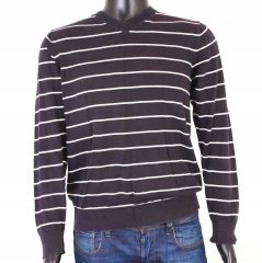 *U Tommy Hilfiger Mens Sweater V-Neck Stripes M
