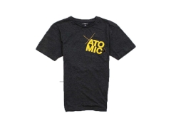 W Atomic Mens T-Shirt Cotton Black Tee size S