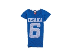K Superdry Womens T-shirt Cotton Blue Tee size *S*