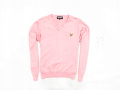 *O Lyle Scott Mens Sweater V-Neck Cotton Pink M