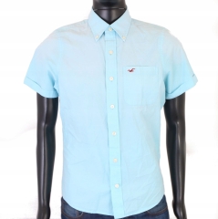 *U Hollister Mens Shirt Short Sleeve Blue size M