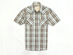 *P Hollister Mens Shirt Short Sleeve Checks size S