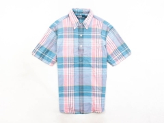 C Ralph Lauren Mens Shirt Short Sleeve Checks M