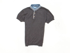 J Ted Baker Mens Polo Shirt Linen Grey size S