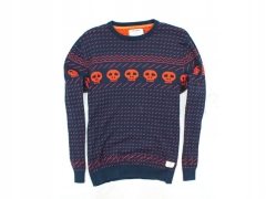 *N Jack Jones Mens Sweater Pattern Dark Blue XL