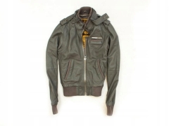 *L Superdry Womens Jacket Leather Bomber size 36