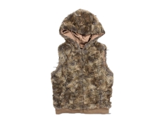 U Espirit Womens Vest Warmed Faux Fur 40
