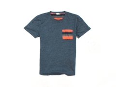 N Hollister Mens T-Shirt Cotton Pocket Grey S